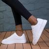 Женские однотонные минималистичные кроссовки, легкие, на мягкой подошве, со шнуровкой, для ходьбы, для катания на коньках, низкие белые туфли