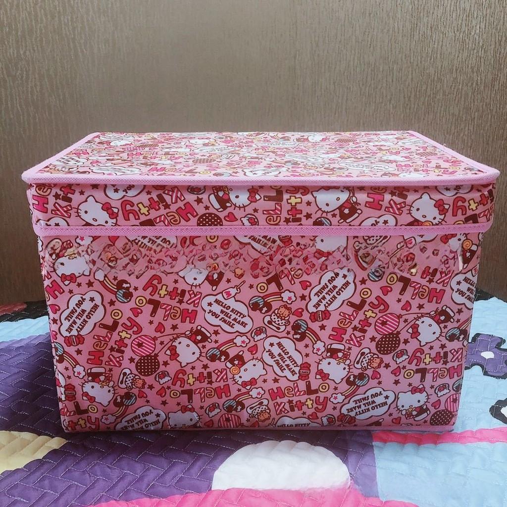 Collapsible Storage Bin With Hello Kitty Kuromi Print Design For Kids Room And Bedroom