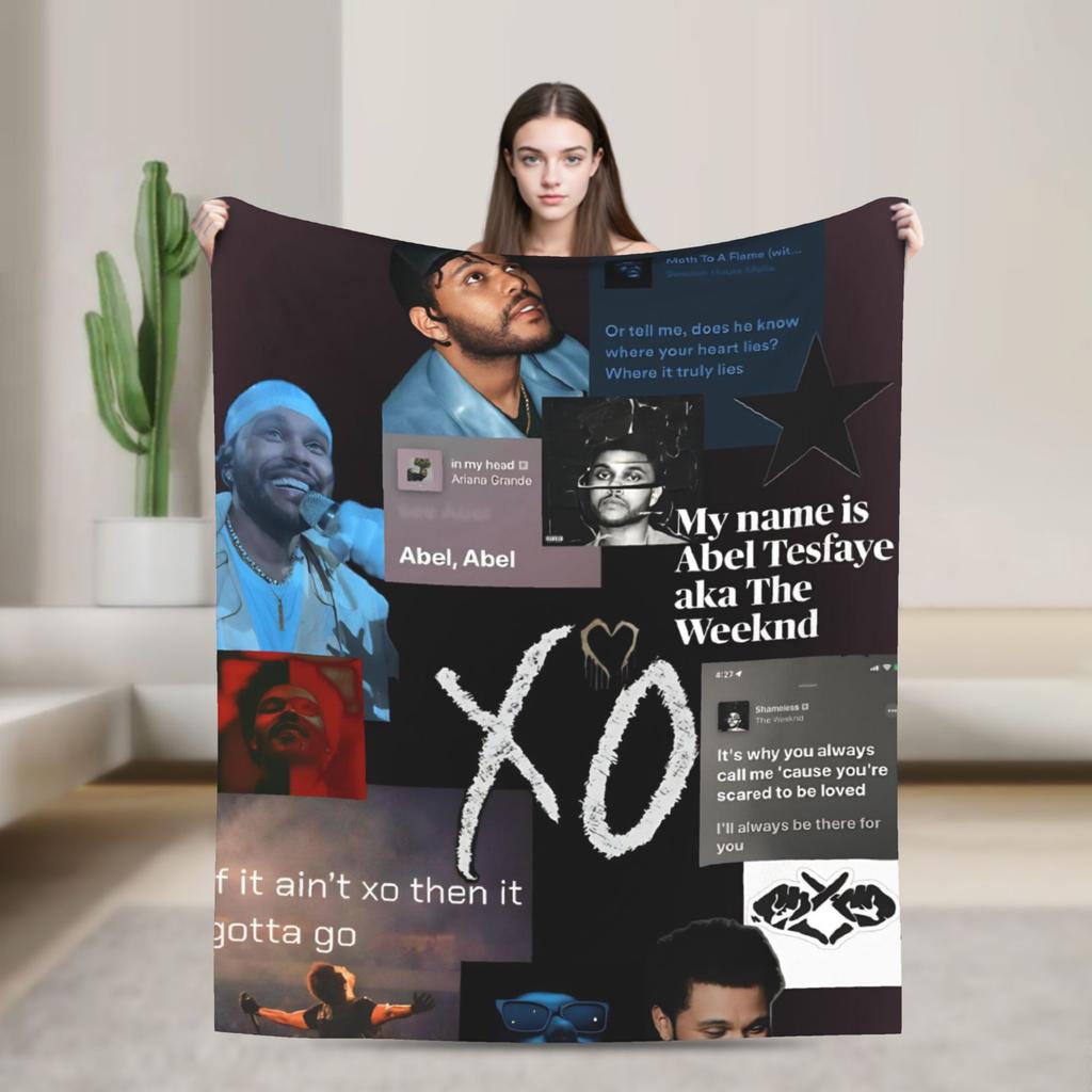 The Weeknds Super Soft Blankets Boy Girl Plush Bedding Throws Aesthetic Outdoor Flannel Bedspread Sofa Bed Cover