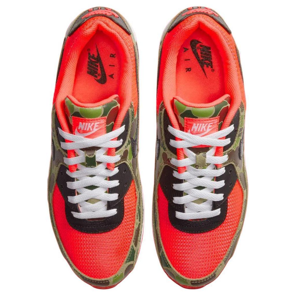 Nike Air Max 90 Reverse Duck Camo Мягкие Удобные Низкие Кроссовки для Бега Унисекс Кроссовки Черный Красный CW6024-600(2024)