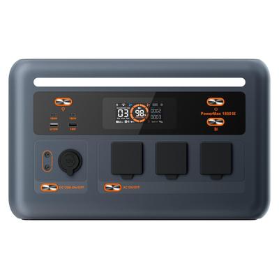 OSCAL PowerMax 1800SE 1800 Вт Портативная электростанция, Батарея LiFePO4 1024 Втч, Солнечный генератор, 10 выходных портов, Быстрая зарядка за 1,5 часа