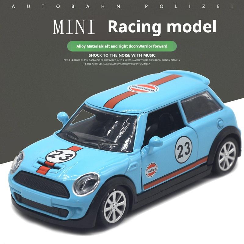 1:32 Alloy Model Mini Painting 53 Racing Classic Model Pocket Toy Pull-Back Door Car Model Children's Toy