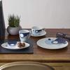 Тарелка Noritake Frank Lloyd Wright Imperial Blue, подходит для использования в микроволновой печи, тонкий фарфор 24,5 см (Премиум Белый) WT94916/1701