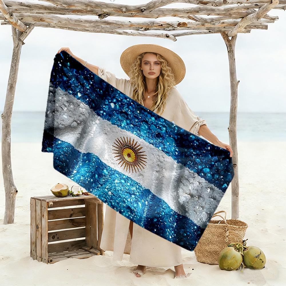 Argentina Beach Towel Quick-Dry Soft Microfiber Comfortable Lightweight
