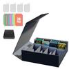 Deck Trading Card PU Holds Trading Large 4 24 Divider Labels HCSH&WILL Case, Case, Leather, Magnetic, 3000+ Cards, Capacity, Compartments,