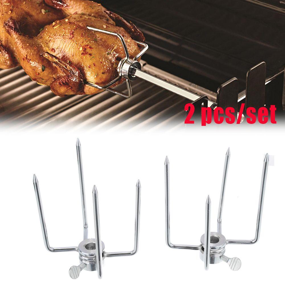 Barbecue Accessories BBQ Tool Rotisserie Food Grade Spit Forks Chicken Grill Meat Fork BBQ Forks