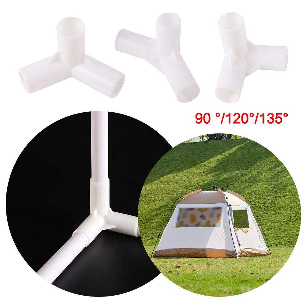 2Pcs Inner Diameter 16mm Tent Rod Adapter Replacement Three-Way Connector Water Pipe Connectors