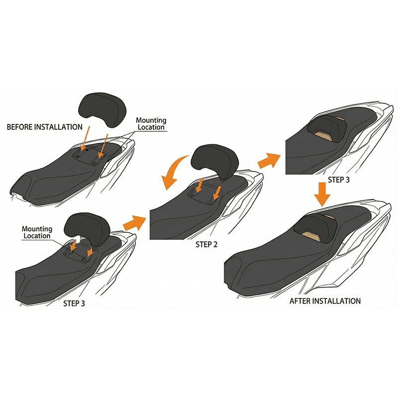 For Zontes 368g 368 G 2024 2025 2026 motorcycle ZT368G driver Seat Backrest Support Saddle Leather Front Seatback Cushion Pad