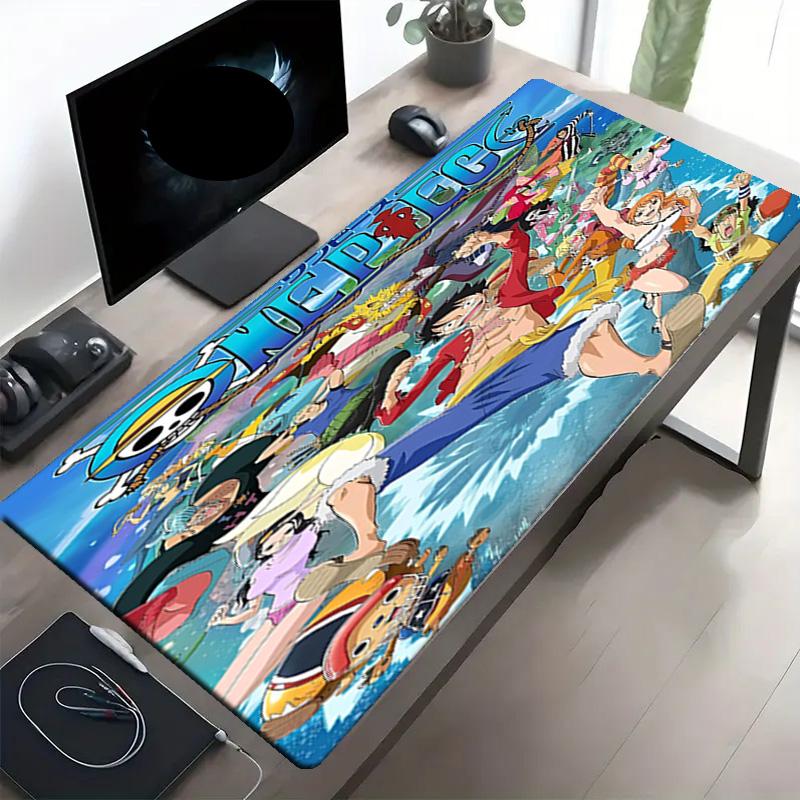 One Piece Print Mouse Pad, Anti‑Slip Desktop keyboard Mat, for PC Laptop Gaming Working Daily Use, Cool Festival Surprise Gift