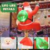 LED Lights Christmas Inflatable Dolls 3.5/6FT Blow Up Santa Inflatable Model Toys  Garden Lawn