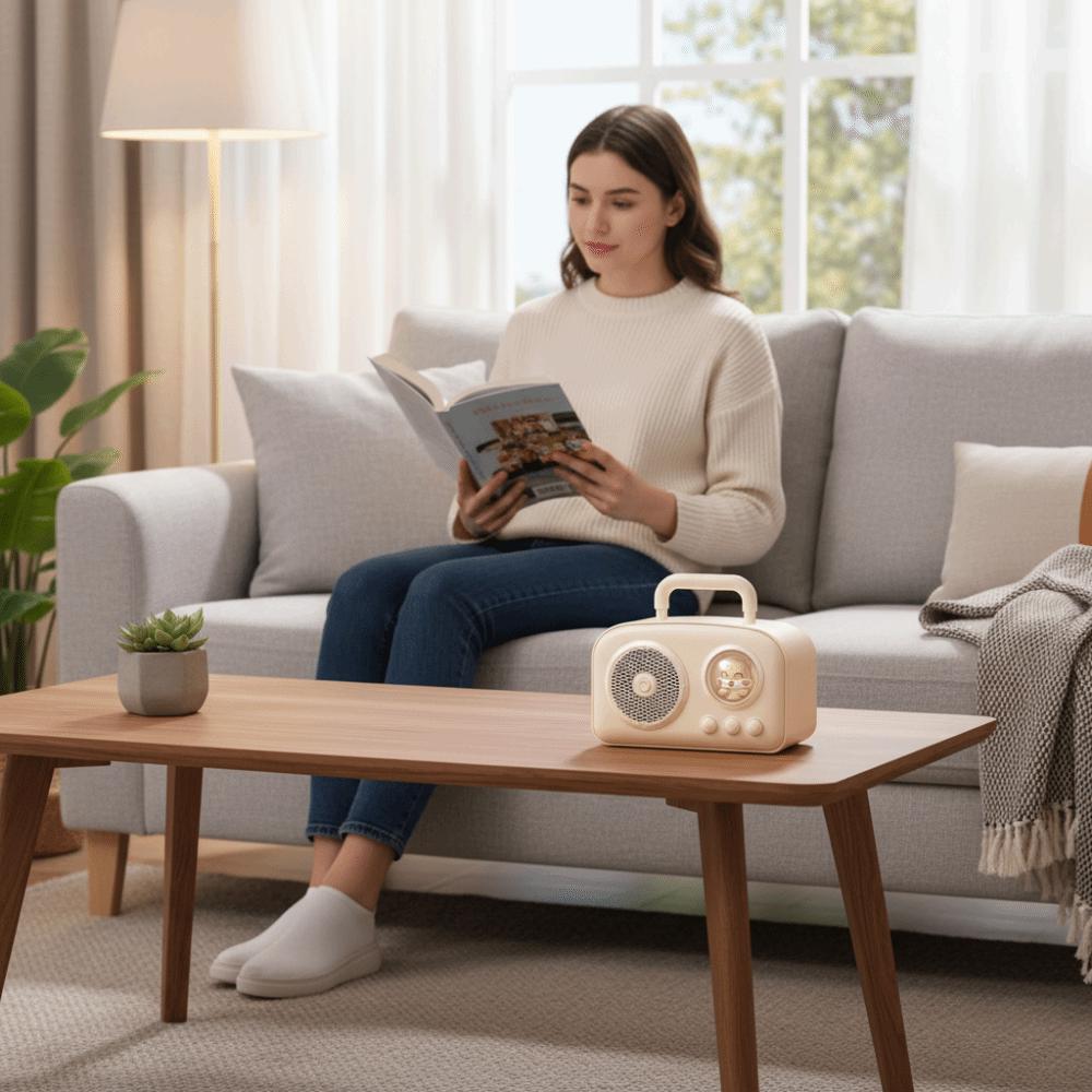 USB Interface Portable Speaker Rich Bass Wireless Speaker Mini Retro Bluetooth Speaker  Student Use