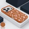 Чехол для iPhone 18 Pro Max с принтом белых цветов, кожаная текстура, силиконовое покрытие для iPhone 17 16 15 14 13 Pro Max 16E 17E