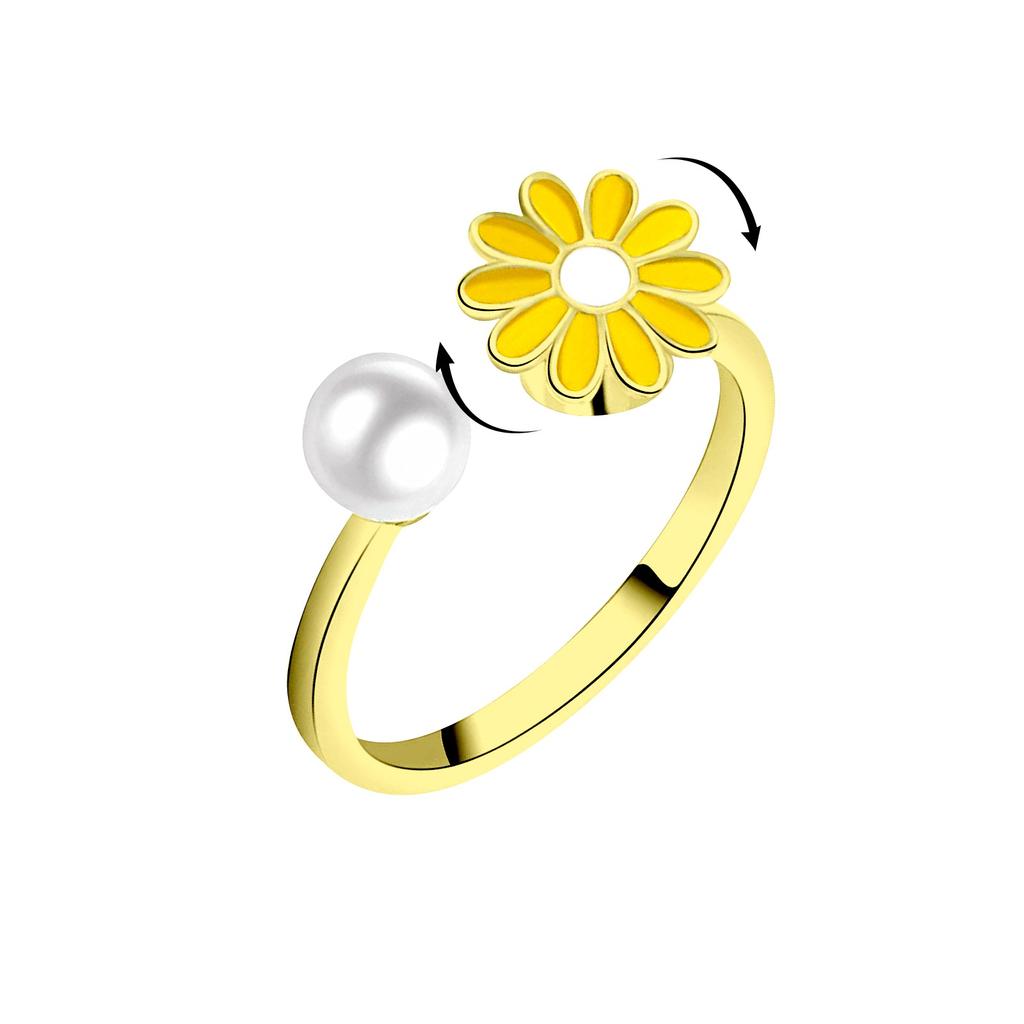 10 мм тревожные кольца для женщин Y2k, ювелирные кольца, бабочки, ромашки, бусины, антистрессовые кольца-спиннеры для подростков, 2022, эстетические