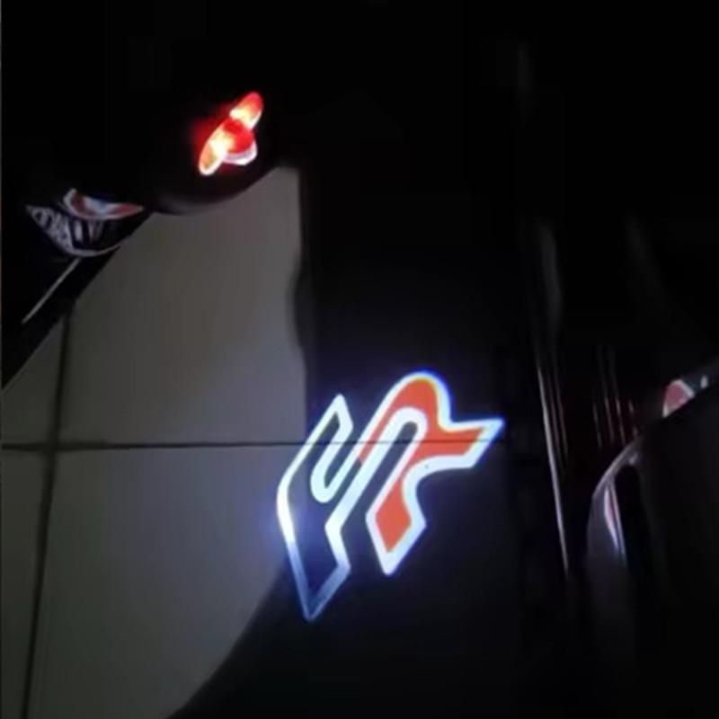2PCS LED Car Door Welcome Light Laser Projector Logo Ghost shadow Lamps For Seat FR Leon Ateca Ibiza Cordoba Car Accessories