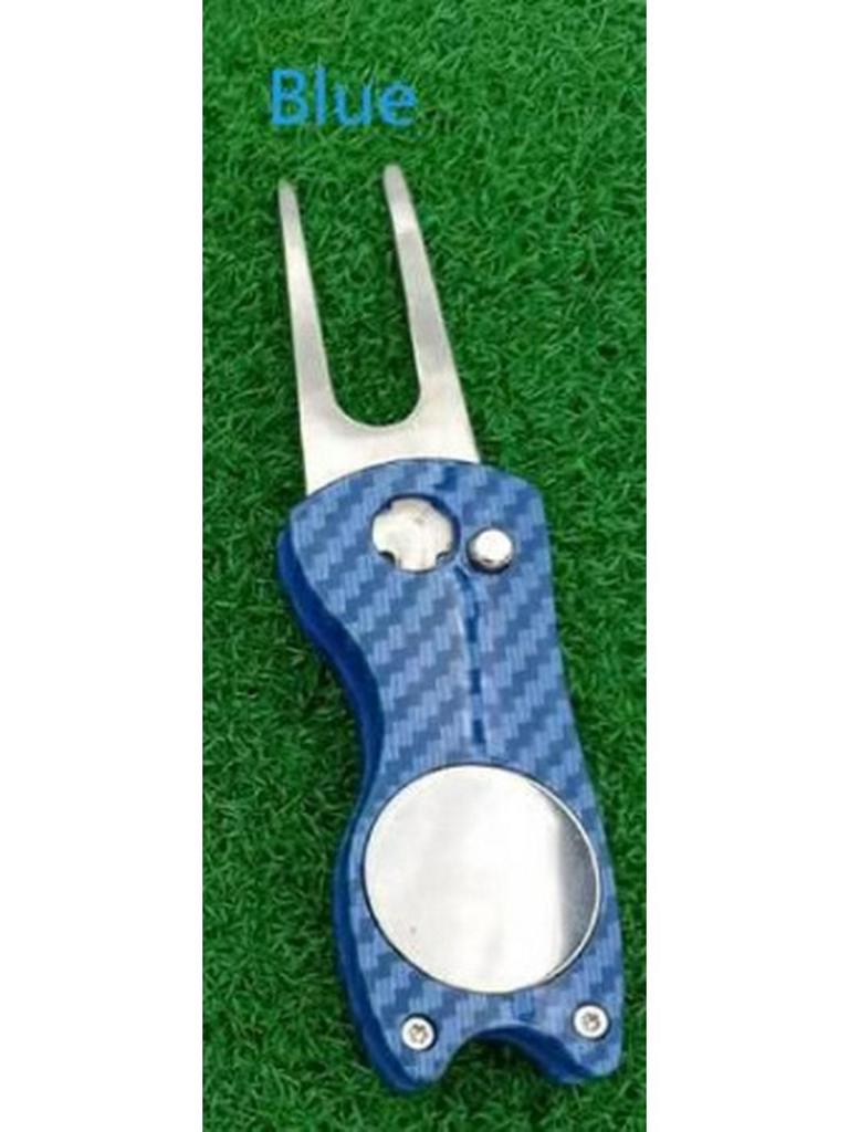 New Carbon Fiber Divot Tool - Folding Golf Ball Marker for Lawn Repair