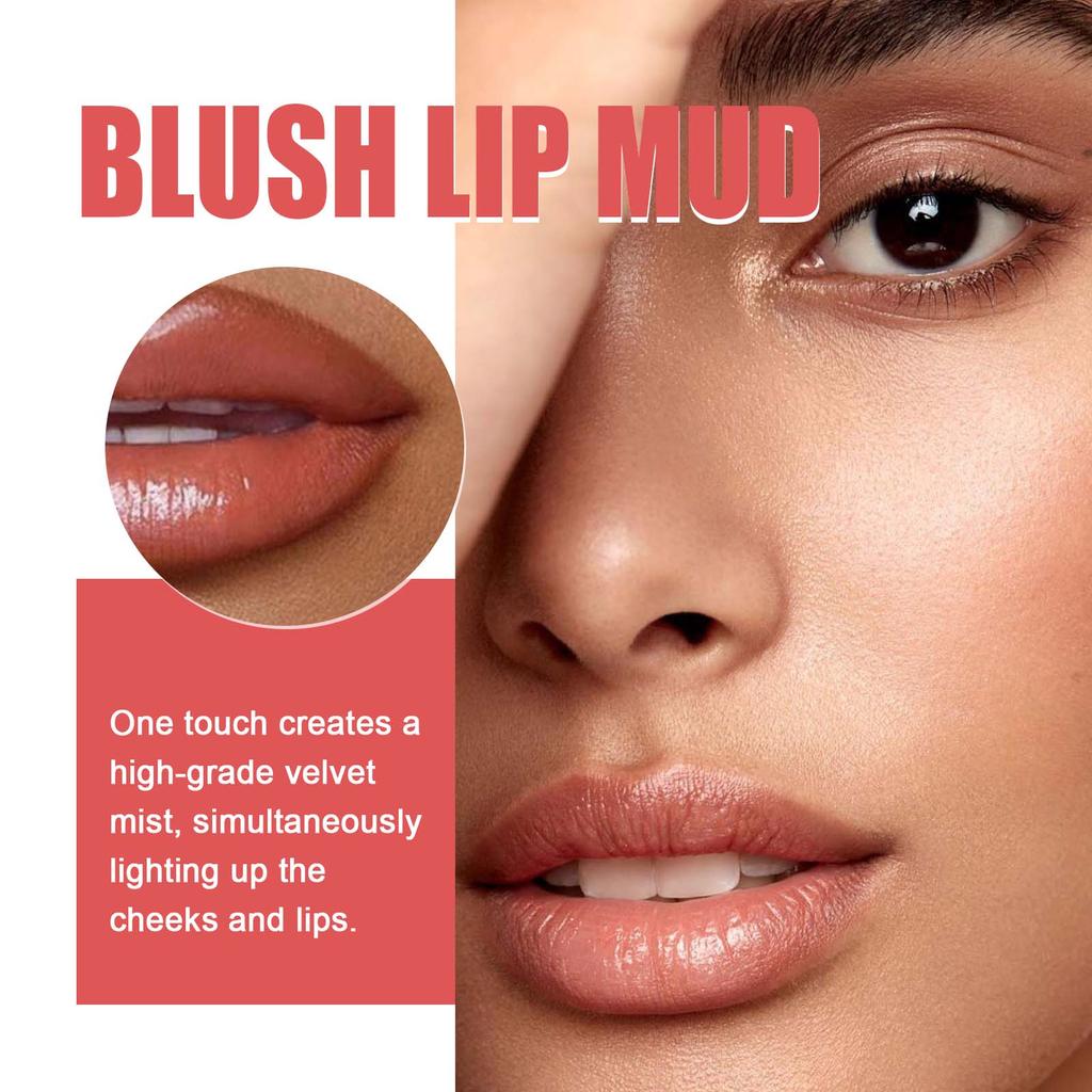 EELHOPE Blush Lip Gloss Stick Multi-Functional Makeup Lightweight Velvet Blush Lip Gloss Contour Suitable for Face and Lips 7g
