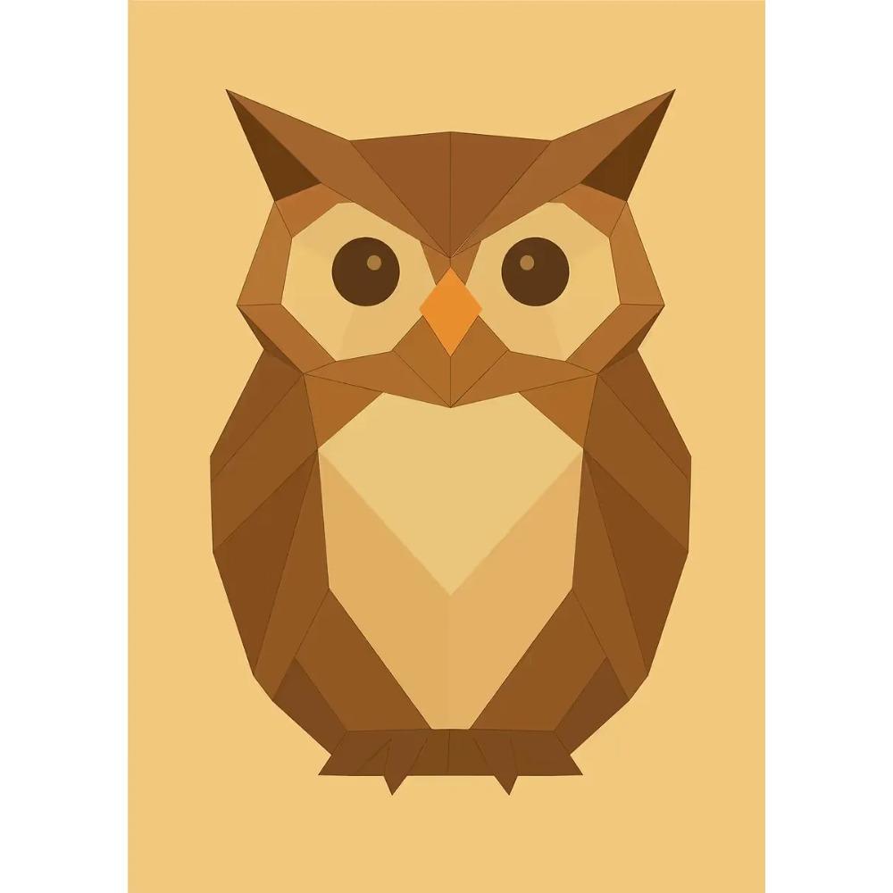 Абстрактные Геометрические Стереоскопические Милые Животные Постеры Ягуар Пингвин Медведь Принты Картина на Холсте Настенное Искусство Картина Домашний Декор Комнаты