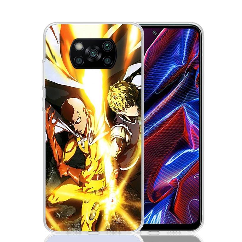 1 Punch Man Anime Phone Case For Xiaomi Poco X7 X6 X5 Pro F7 Ultra Redmi 15C 15 13 13C 12 12C 10 10A 10C 9 9A 9C 9T Cover Poco X