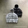 Унисекс Оверсайз Хлопковая Пуховая Куртка С Капюшоном И Вышивкой Streetwear Повседневное Пальто Зимнее