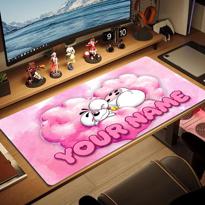 Custom Name diddl Mouse Pad Large Gaming Table Cushion Non-slip Laptop Tablet Big Mousepad XXL Mat Mini PC Playmat With Lock edge_XIA