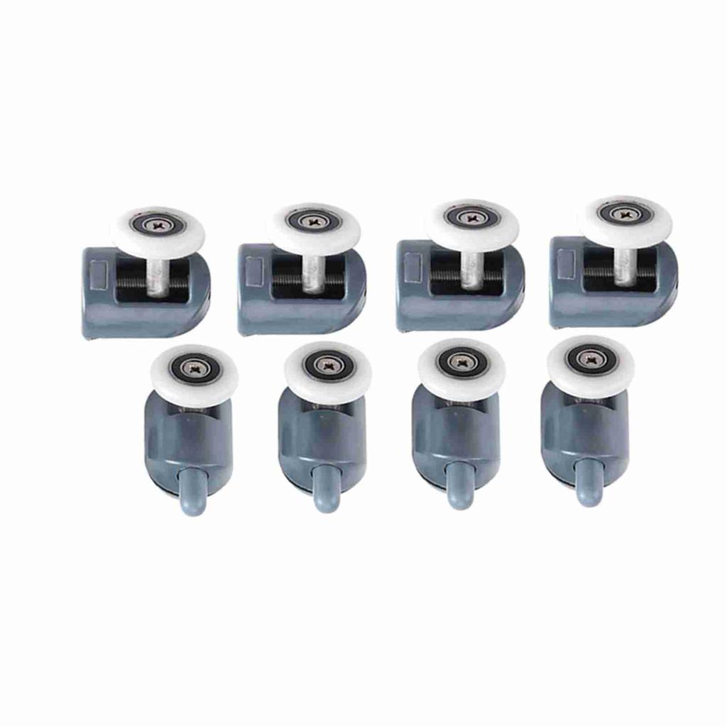 8 X Twin Bottom Top Shower Door Rollers Pulleys Wheels Runners Bathroom Single Wheel