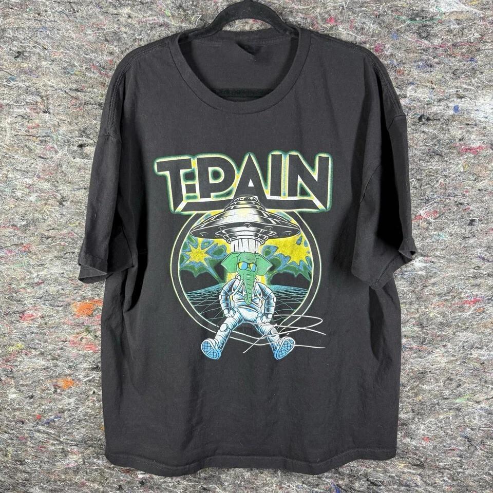 T PAIN Escape From Wiscansin The Invasion Tour 2023 Concert Rap 2side shirt
