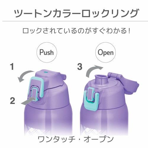 Thermos Бутылка для воды с вакуумной изоляцией, спортивная бутылка, фиолетовая, в клетку, 1,5 л, FHT-1500F PL-CH