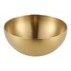 15-25cm Korean 304 Stainless Steel Salad Bowl Ice Cream Soup Noodle Round Golden Silver Bowl Kitchen Tableware Food Container