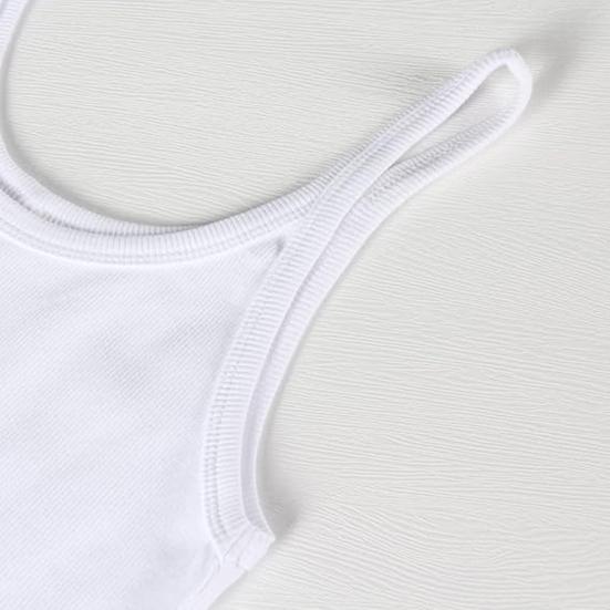 Женская майка без рукавов с бретельками-спагетти и круглым вырезом, трикотажная майка в рубчик, облегающая базовая рубашка-майка для повседневной носки, пляжа и офиса