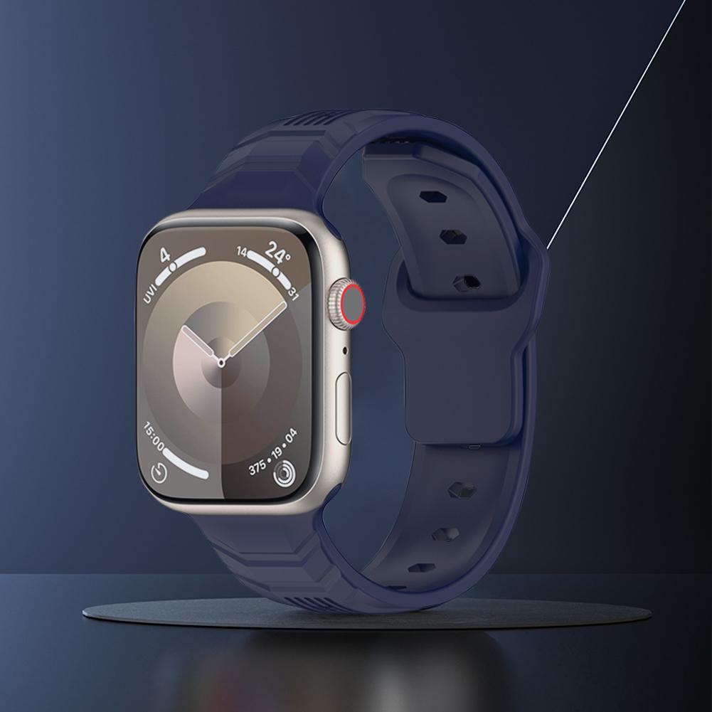 Силиконовый ремешок для Apple Watch 10 46 мм, сменный спортивный ремешок для часов, регулируемый ремешок для часов, впитывающий пот, для iWatch Series10/9/6/7/SE/8/Ultra49 мм