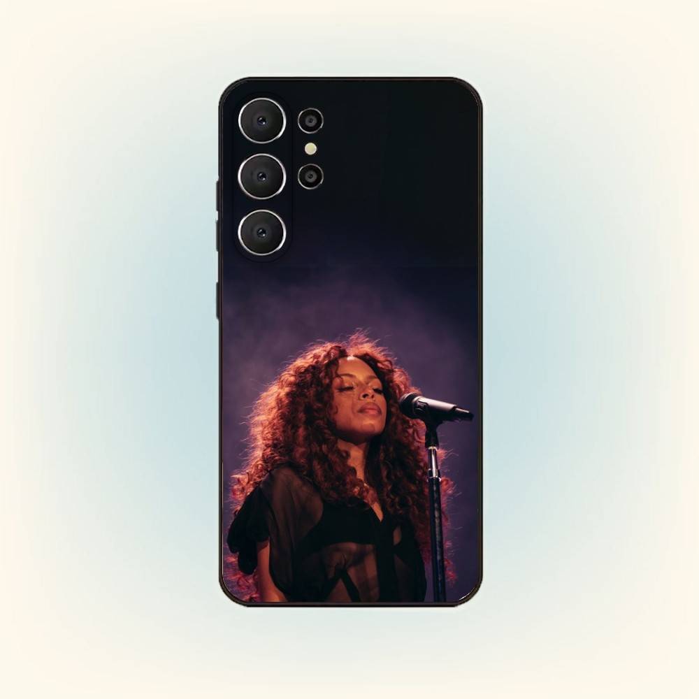 CUTE R-Rayvn L-Lenae Phone Case For Samsung S26,S25,24,23,22,30,21,10,9,Ultra,Plus,Lite,FE Soft Black Case