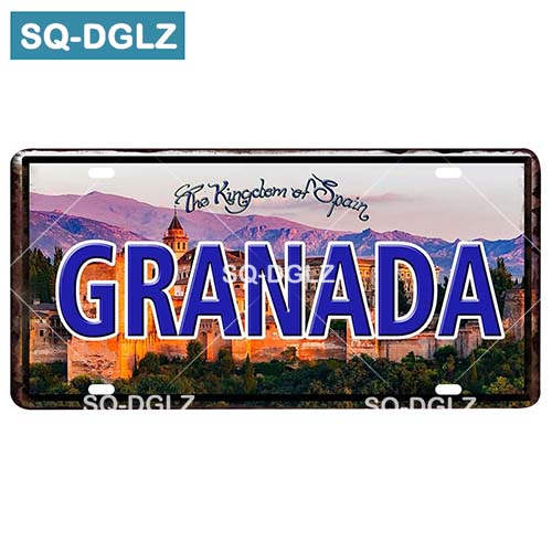 [SQ-DGLZ] Europ City 15x30см Жестяная вывеска Винтажная металлическая вывеска Декор стены бара Домашний декор Картина Таблички Арт-постер