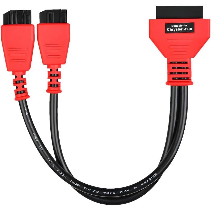 Car 12+8 Pin Connector to OBD2 Adapter, Security Bypass Cable SGW Equipped FCA Vehicles for Diagnostic, OBD II Bypass Gateway Protocol Diagnostic Co