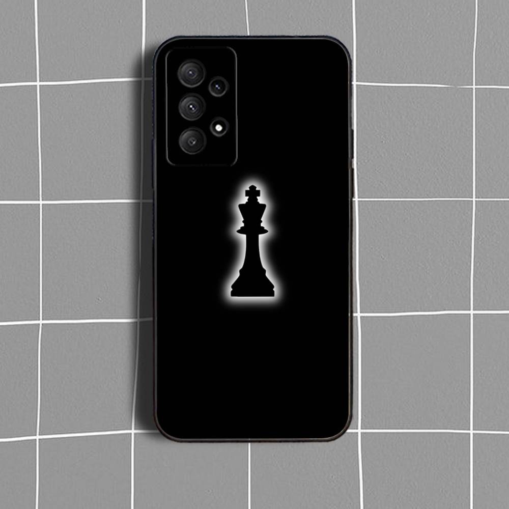 C-Chess Board-ES Phone Case For Samsung Galaxy A73,31,32,72,41,53,52,71,22,5G,Note,J7,8,9 Soft Black Cover