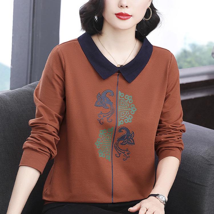 Новая весенняя женская толстовка с длинными рукавами, высококачественный принт, свободный и утягивающий повседневный топ для мам