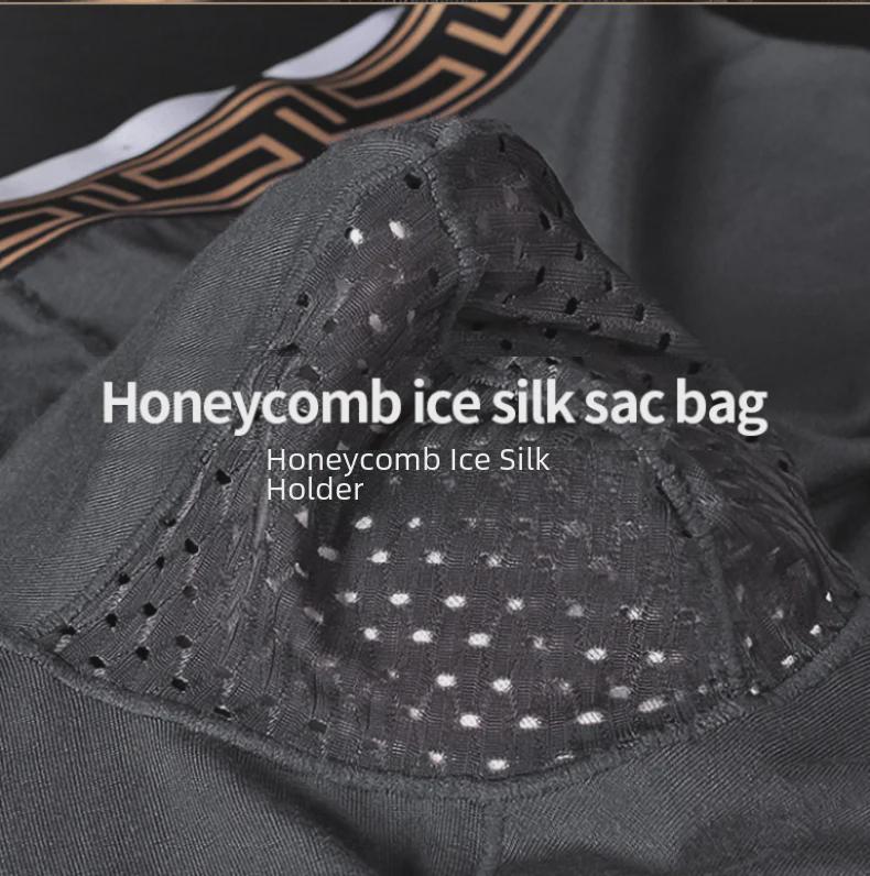 Мужское нижнее белье Elephant, дышащая сетка Ice Silk U-образной формы, трусы-боксеры большого размера