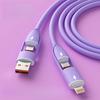 Быстрый зарядный кабель 4-в-1 66 Вт USB-C на Lightning Кабель для синхронизации данных высокой скорости Зарядное устройство для iPhone iPad Samsung