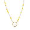 Long Beaded Pearl Bracelet Necklace Diy Accessories Basic Chain Gold-Plated Color Retention