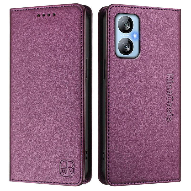 Роскошный кожаный чехол для ITEL A50C/A80/P38/A50/A48/RS4/S24/P55 Plus/A70/A05S RFID-блокировка слотов для карт Магнитная подставка для притяжения Ударопрочный откидной чехол