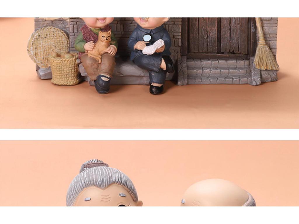 Фигурка пожилой пары, держащейся за руки: Романтический декор для дома, подарок на свадьбу или ко Дню святого Валентина