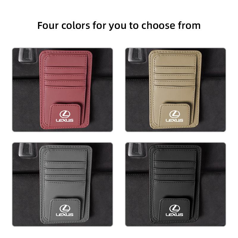 WDM2 2026 Hot Interior Stickers Car Sun Visor Card Bag Storage Clip Glasses Storage Accessories For Lexus F SPORT ES UX 300e GS GX IS