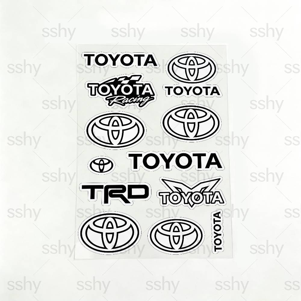 FOR TOYOTA TRO GR Multi Scene Waterproof Reflective Scratch Cover Stickers Fit Auto Motorcycle Helmet Refrigerator Water Cup
