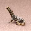 Multipurpose Crocodiles Pendant Vintage Desk Feng Shui Decor Crocodiles Toy Figurines  Office Desk