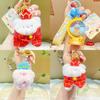 Soft Plush Buddhist Themed Keychain Charming Cartoon Keyring For Couples