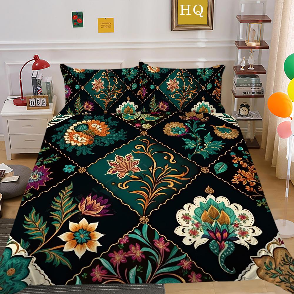 Домашнее постельное белье 3D Высокое качество с принтом пейсли для женщин, королевский размер, декор для спальни, комплект постельного белья, покрывало