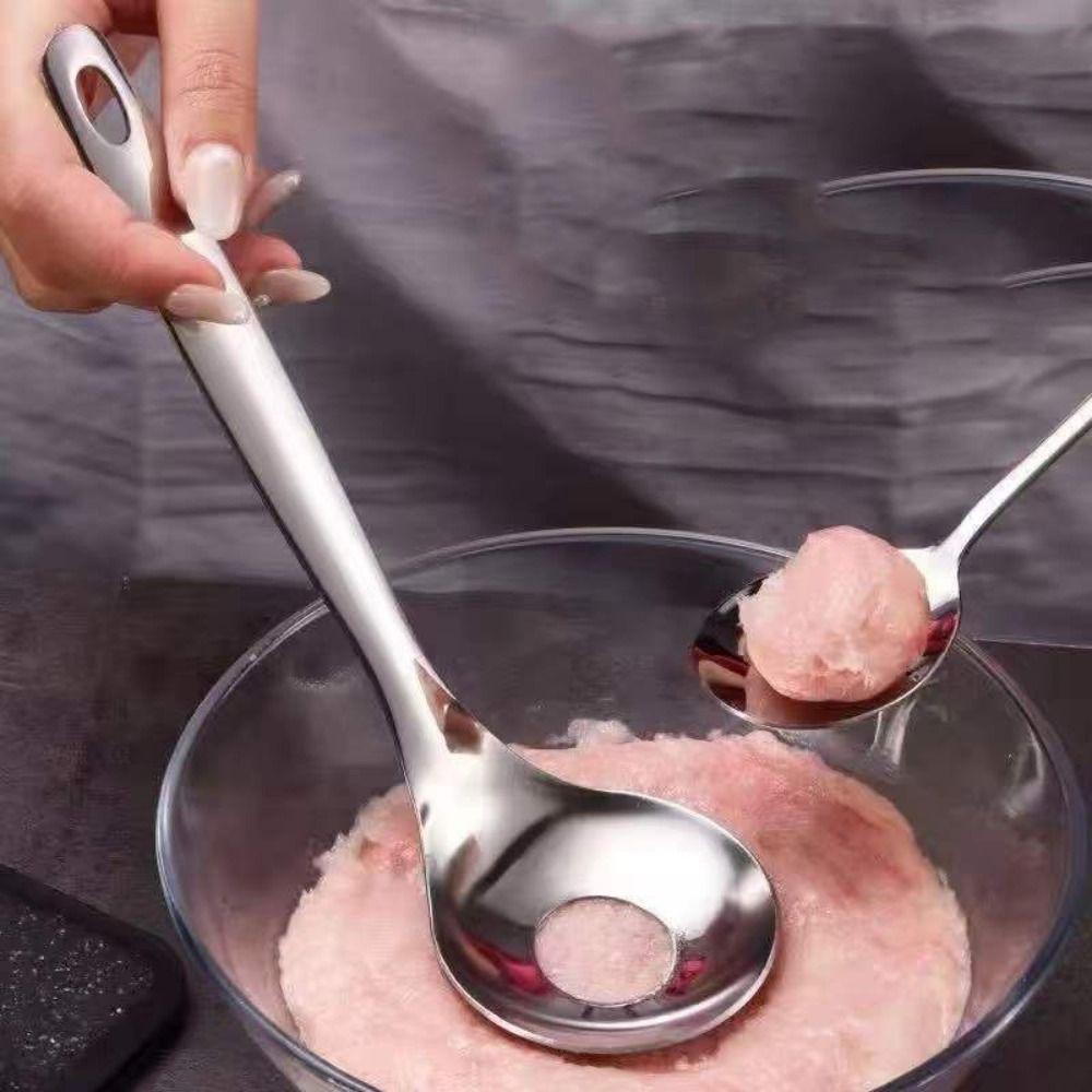 С круглым отверстием ложка для приготовления фрикаделек антипригарные инструменты для прессования мяса для домашнего использования