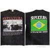 94 Sepultura Refuse Resist Chaos Хлопковая черная футболка унисекс