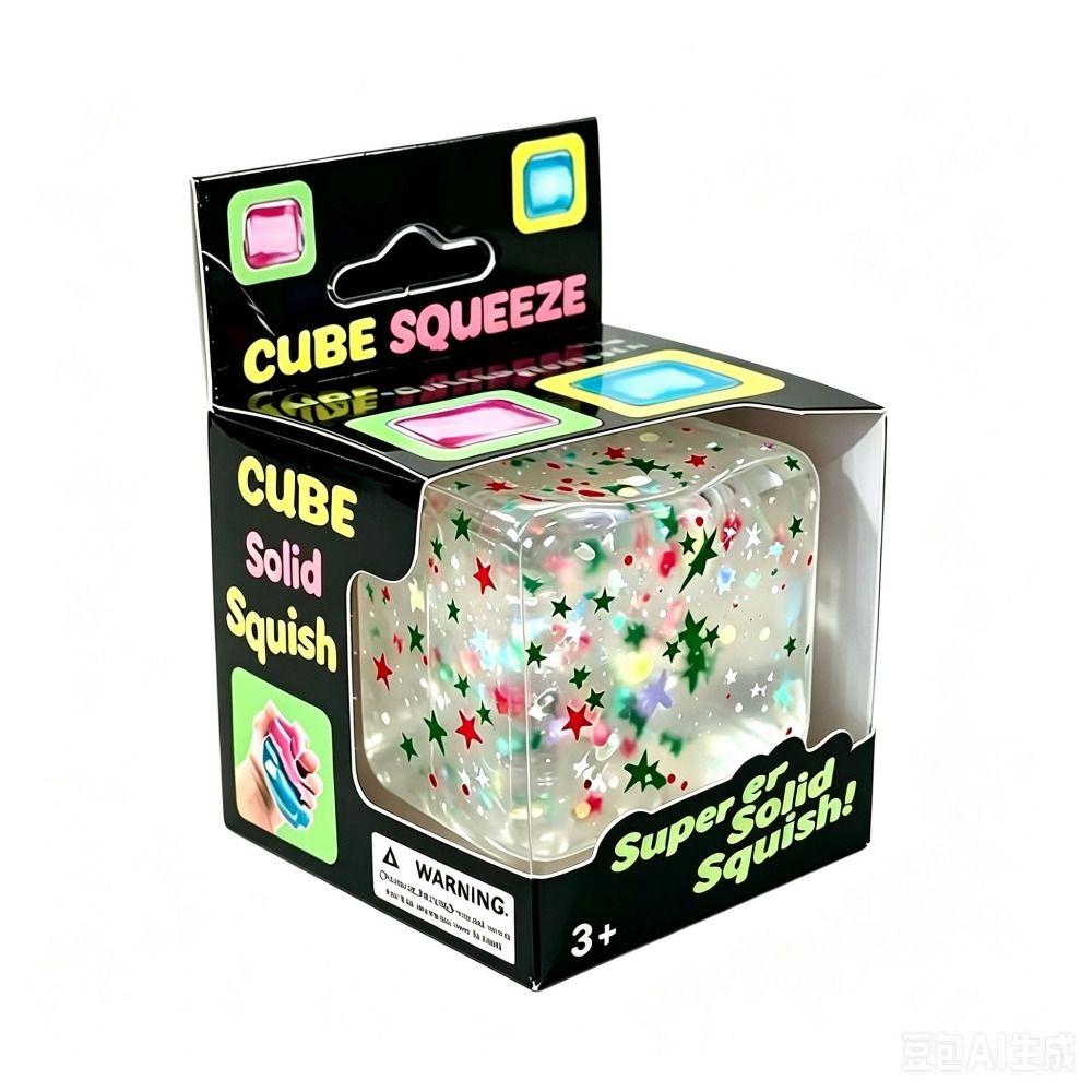 Anti-Stress Stress Cube Pinch Toy Slow Rising Square Shape Squeeze Toy Party Favors