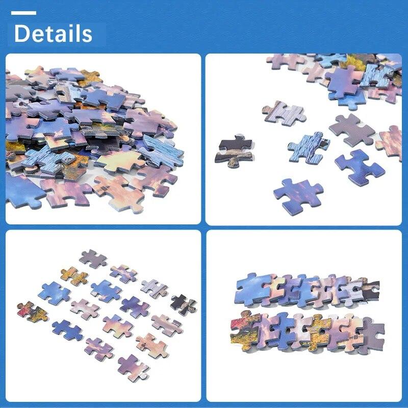 MaxRenard Mini Jigsaw Puzzle 1000 Pieces for Adults Van Gogh The Starry Night Environmentally Friendly Paper Christmas Gift Toy