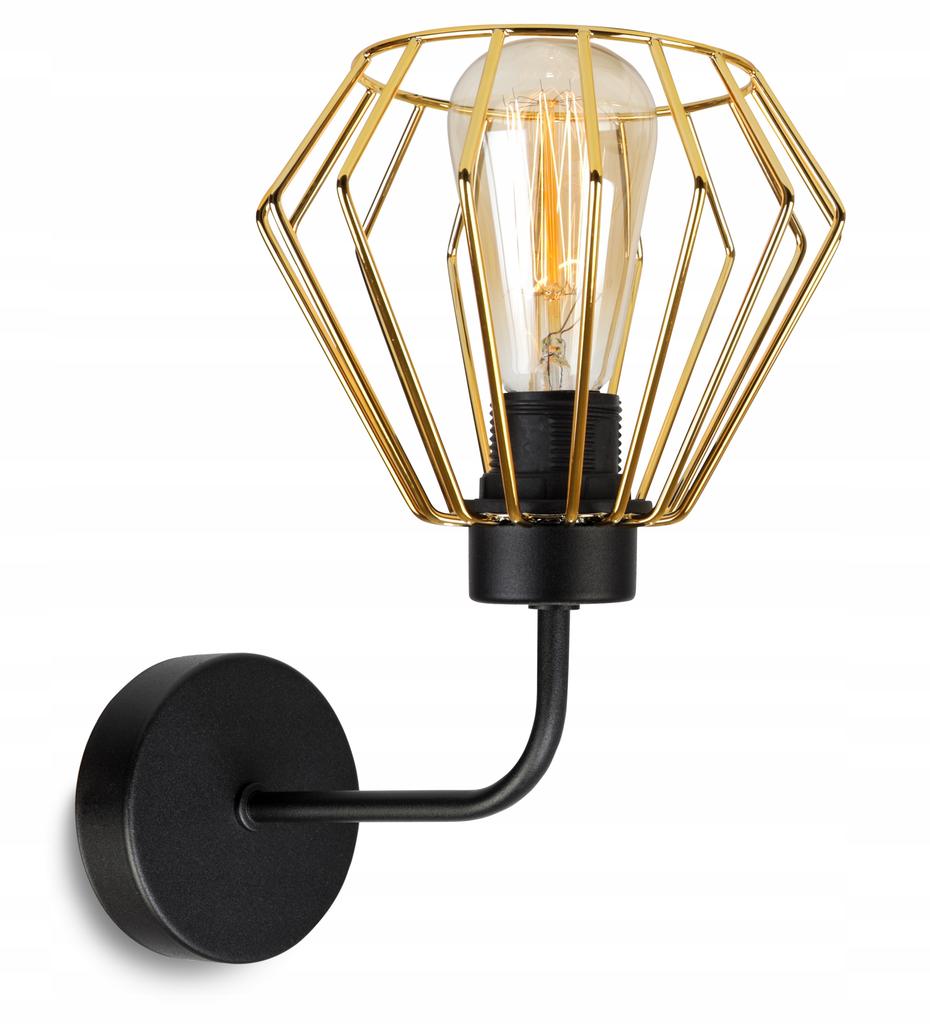 ELEGANT RETRO WALL LAMP WIRE GOLD LOFT